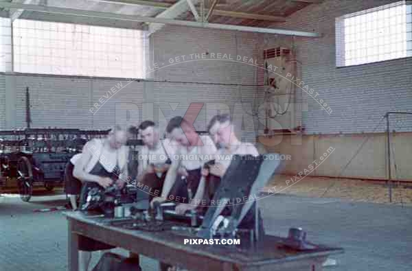 14th Panzer Division 103 Schutzen Regiment Lobau Saxony Kaserne Barracks training 1939 PAK cannon artillery repair workshop