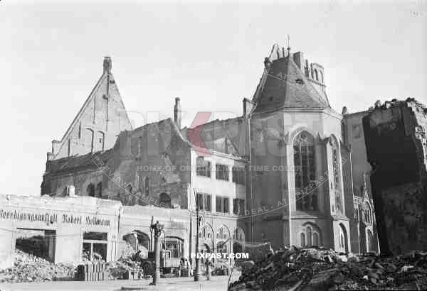 69th infantry division - Leipzig - Germany - 1945, Bombed Church