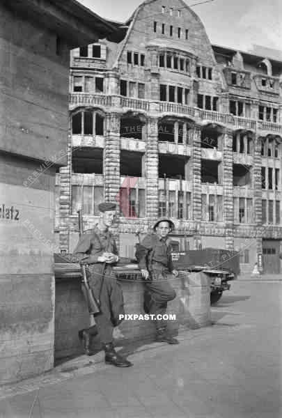 69th infantry division - Leipzig - Germany - 1945 British Soldiers