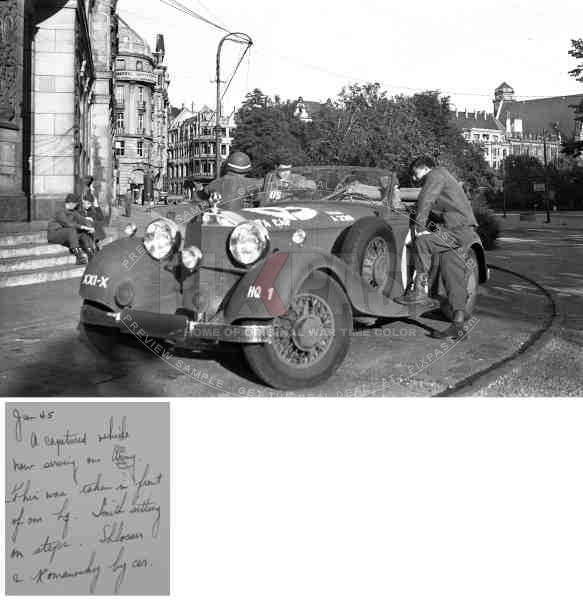 69th infantry division - Leipzig - Germany - 1945, Captured, German, Mercedes, Car, Runde Ecke, CP, Smith