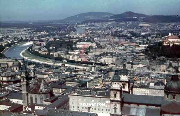 aerial photograph of Salzburg, Austria 1940