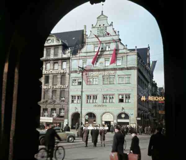 Alte Waage at the market place in Leipzig, Germany 1940