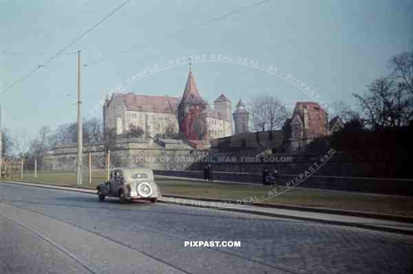 Am Neutorgraben and Castle of Nuremberg, Germany ~1940