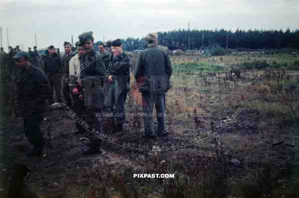 American GIs find dead civilians beside road, Nordholz Germany 1945