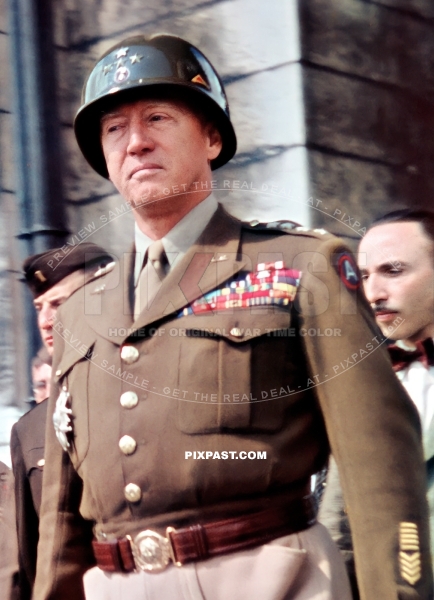 American US Army General George S Patton.Paris France. August 17th 1945. 