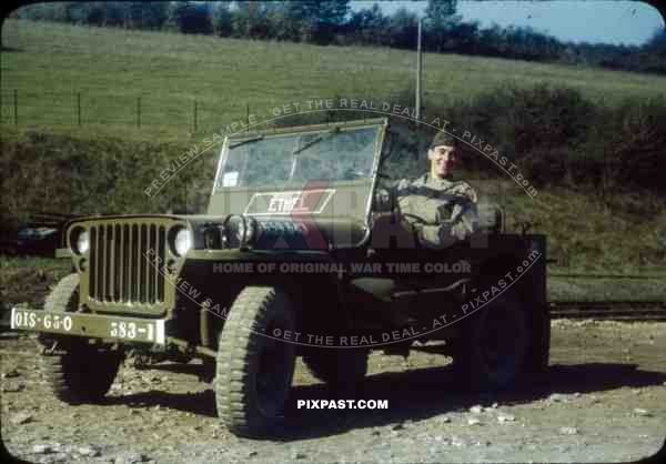 American Willy Jeep in Langres, France 1945