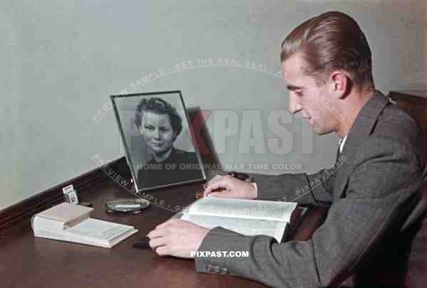 An Austrian Medical Doctor from Burgkirchen reading the Bible 1939