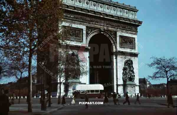 Arc de Triomphe in Paris, France 1940