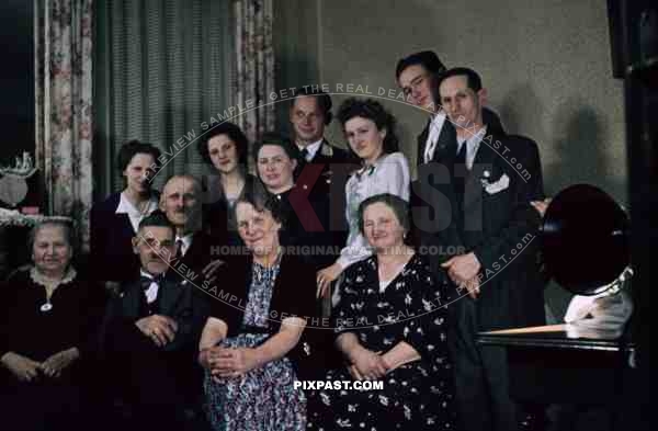 Austrian Luftwaffe pilot wedding day family group Vienna Austria Wien 1941 Hitler mustache apartment vinyl player