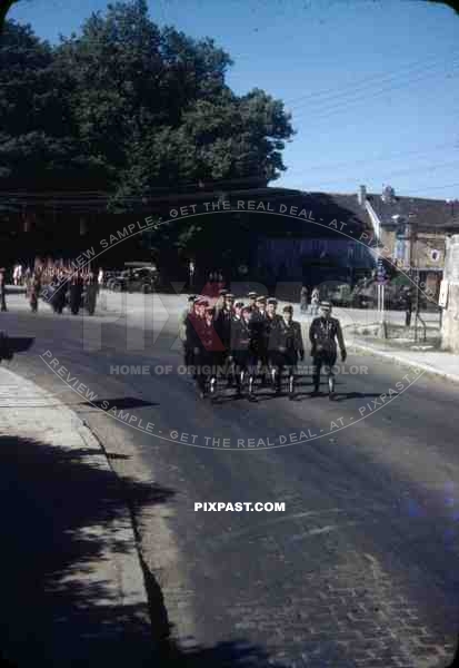 Bastille day parade in Langres, France 14th July 1945
