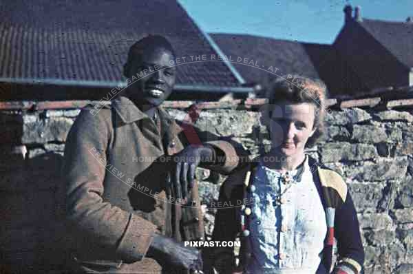 Black Ivory Coast French infantry soldier captured german occupation france 1940 colourful fashion jumper