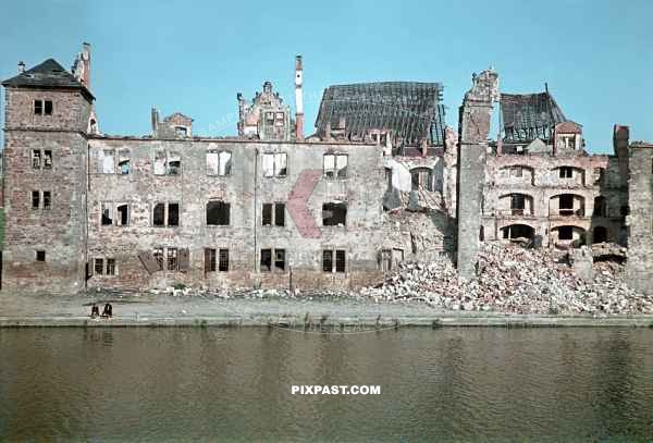 Bombed and destroyed Kassel city. Germany September 1944