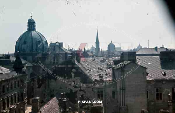 Bombed Karlskirche St Charlesâ€™ Church Vienna Austria 1945