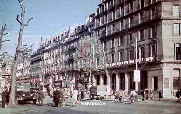 Boulevard des Capucines / Rue des Capucines in Paris, France 1944