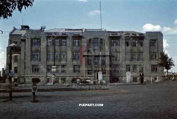 Building at the Haiovoho Street in Horliwka, Ukraine 1942