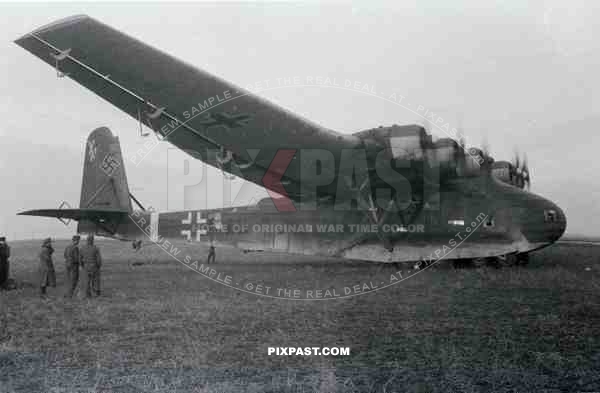 BW German Luftwaffe Russia 1943 Messerschmitt Me 323 Gigant transport plane Giant