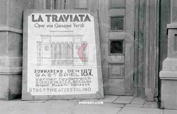 BW La Traviata Poster for soldiers Theatre Russia summer 1942