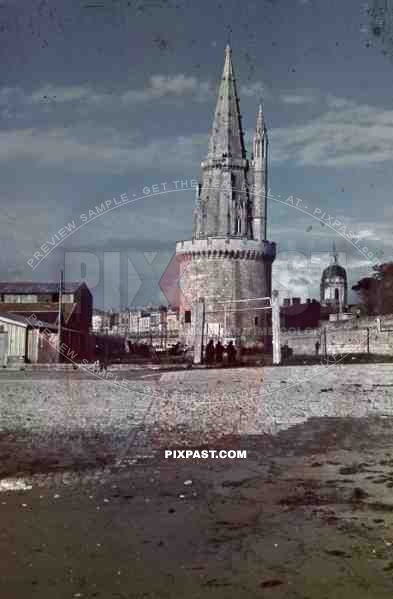 Castle Tower of the Latern La Rochelle beach occupation France 1940 