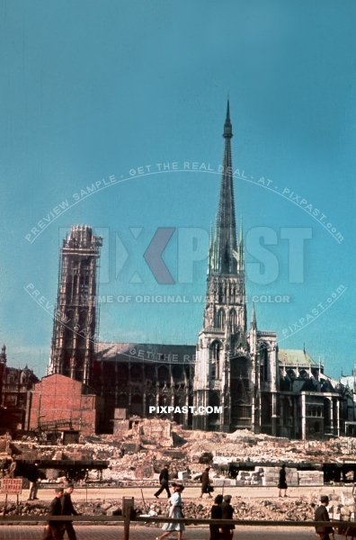 Cathedrale Notre dame de Rouen France 1940