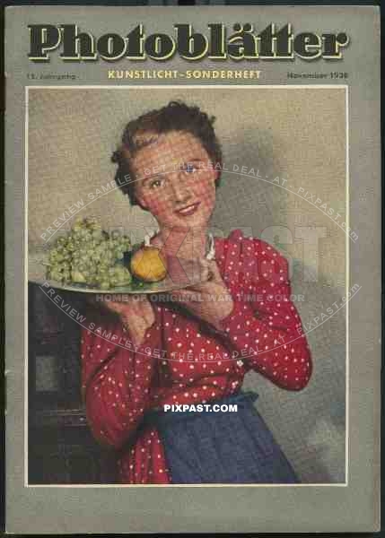 Cover of  Photoblatter 1938 November, Agfa Photo Magazine, Reuter,Hans,