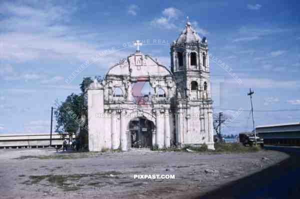 Destroyed Porta Vaga church in Cavite, Philippines 1945