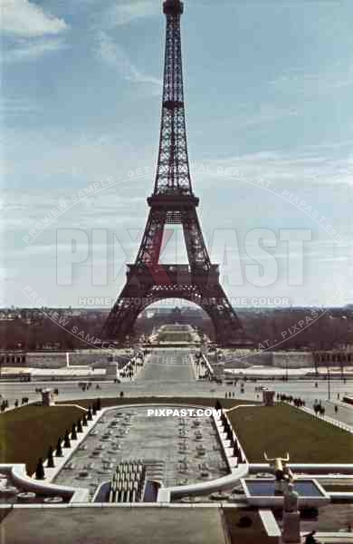 Eiffel Tower in Paris, France 1937