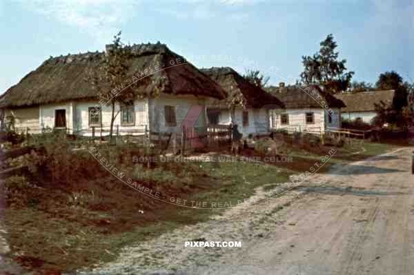 Farmhouses near Riwne, Ukraine 1941