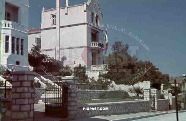 fascist government flag embassy guard house Italy 1943