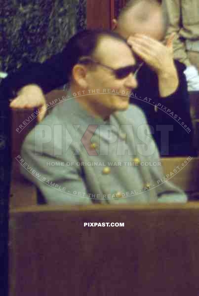 Former Head of German Air force. Hermann Goering. Nuremberg Trial 1946