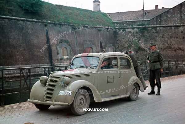 Fortress Peschiera del Garda e il Patrimonio Italy 1944. Gas Powered Fiat 1100 A - 1939-48. Oberstabsarzt Peter
