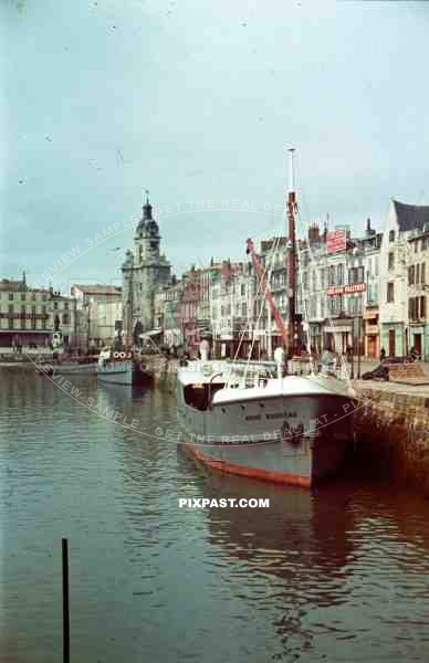 France 1940 La Rochelle fishing harbour boats