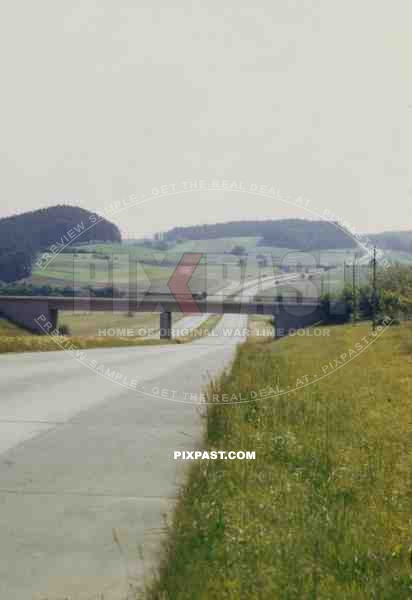 German Autobahn 95 between Munich and Garmisch. Bavaria Germany 1947.