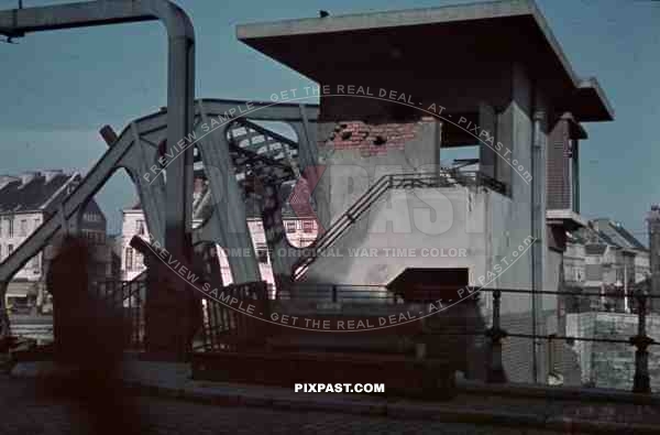 Ghent Belgium Portus Ghanda Stuka Bombed Harbour Bridge crane engineers 1940 
