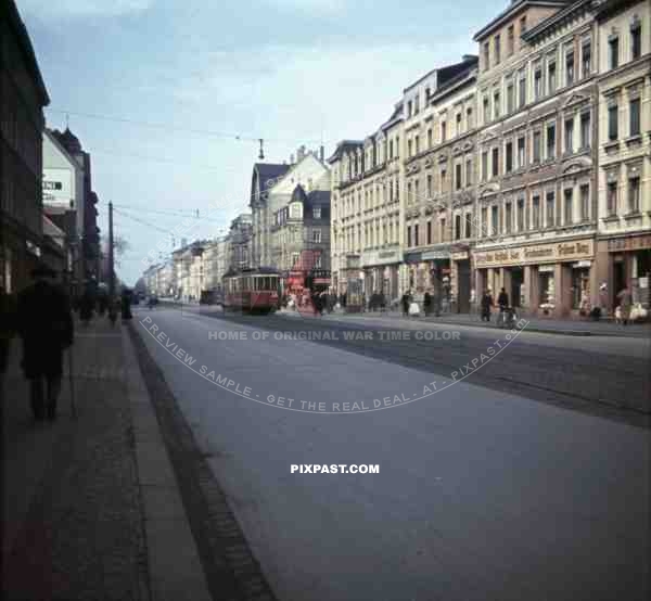 Hallesche Strasse in Leipzig-Gohlis, Germany 1940