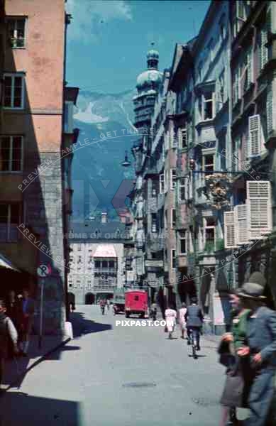 Herzog-Friedrich-StraÃŸe in Innsbruck, Austria 1940