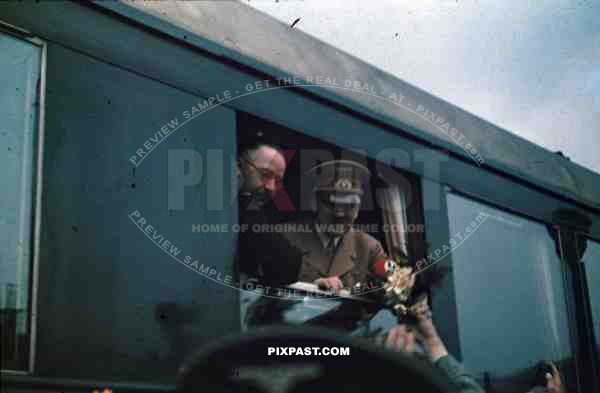 Hitler Himmler train Leoben Austria 1938 visiting mines heavy industry ss bodyguard