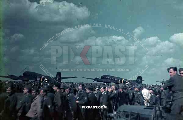 Hitler visit Ukraine airport FW 200 Condor Luftwaffe plane Hans Bau