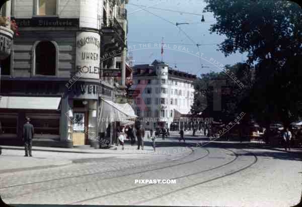 Hotel Gallushof in St. Gallen, Switzerland in June 1945