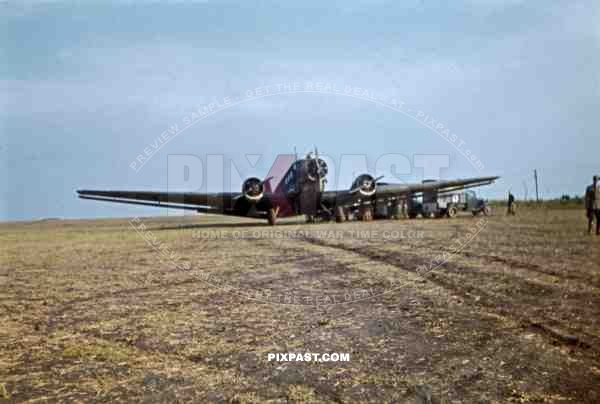 Junkers Ju 52 Transport on Frontline airstrip near Dnipropetrovsk, Ukraine 1942