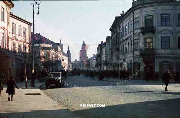 Krakowskie Przedmiescie in Lublin, Poland 1939