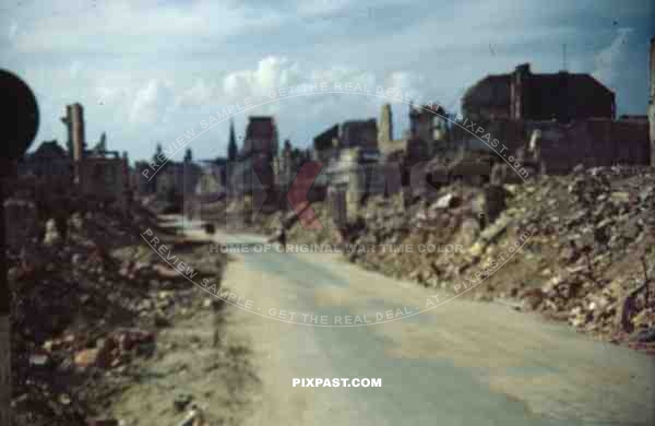 Leipzig Germany 1945 destruction destroyed ruins US army 69th infantry division