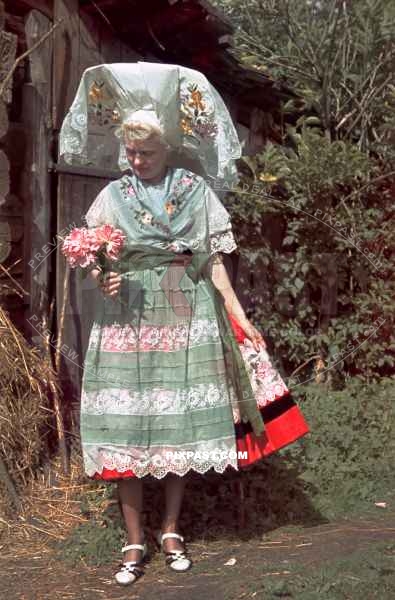 Local Traditional Sorbische Trachten Costume. 1937 Sorben from Lausitz