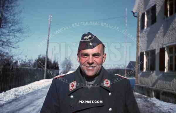 Luftwaffe Hauptmann RuÃŸdorfer, Januar 1940.  From Flakgruppe Memmingen Flakgruppe. Winter