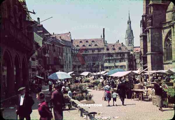 market place in Freiburg, Germany 1939