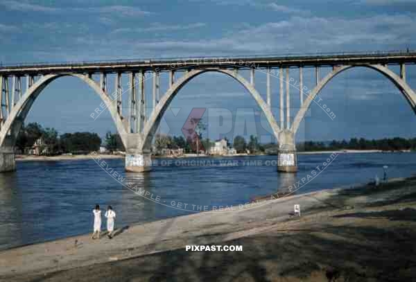 Merefa-Cherson-Bridge over the Dnieper in Dnipropetrovsk, Ukraine 1942