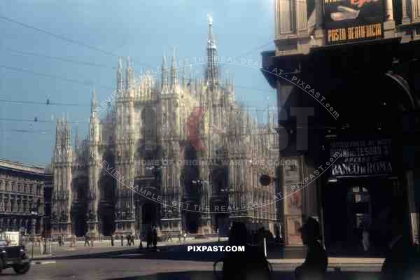 Milan Cathedral, St Mary of the Nativity, Piazza del Duomo, Milano, Italy, 1945, 101st Cavalry Regiment 