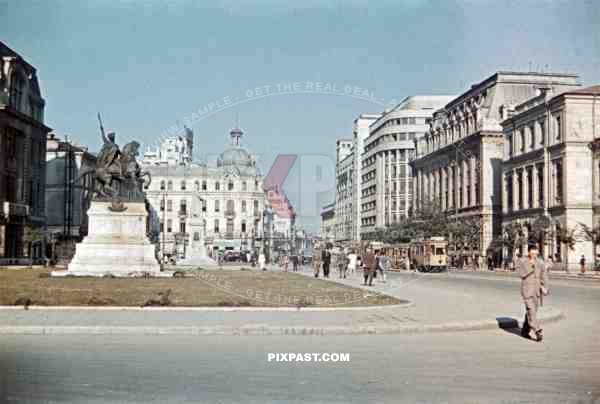 Nicolae Balcescu Boulevard in Bucharest, Romania ~1940