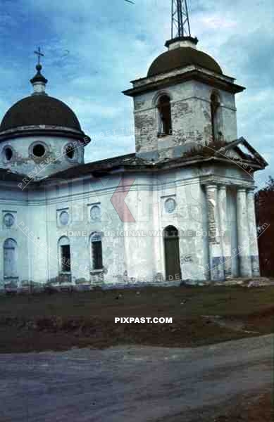 Novy-Bykiv, Ukraine, 1942, Dormition-Church, 94. Infantry Division, Captured Church.