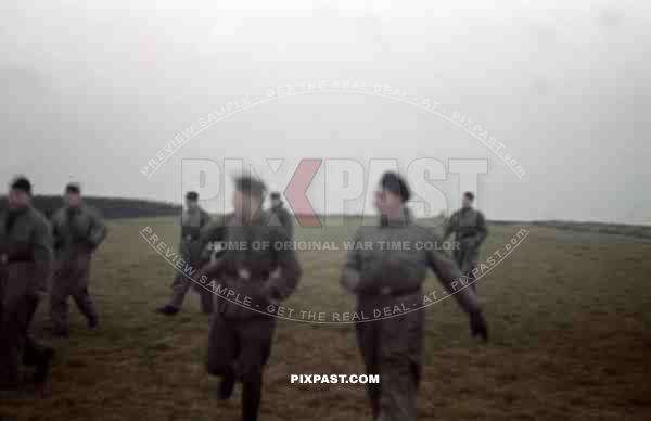 Panzer crew training in field, Niort, France, 1941, 22nd Panzer Division.