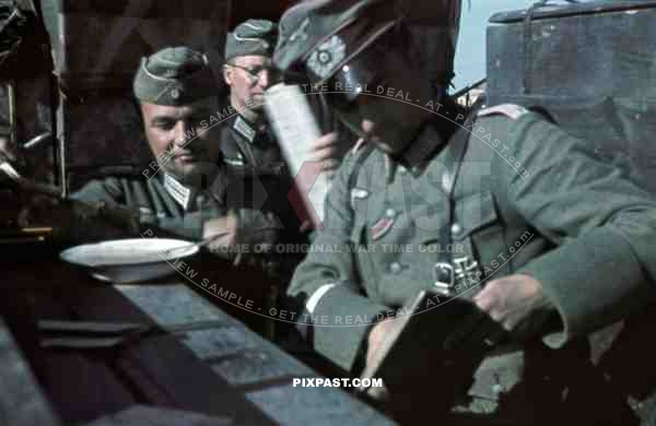 Panzer officers plan operations, Cherson, 1942, 22nd Panzer Division.